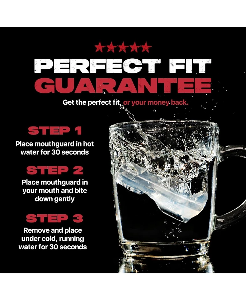 SafeJawz Ortho Protective Sports Mouth Guard for Braces with Case Boxing, Basketball, Lacrosse, Football, Mma, Hockey - Ice Pink