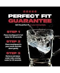 SafeJawz Ortho Protective Sports Mouth Guard for Braces with Case Boxing, Basketball, Lacrosse, Football, Mma, Hockey - Ice Pink