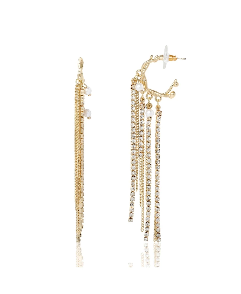 BCBGeneration Layered Tassel Statement Earrings
