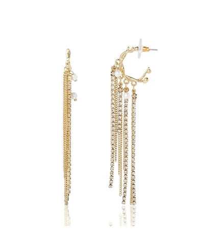 BCBGeneration Layered Tassel Statement Earrings