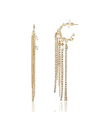 BCBGeneration Layered Tassel Statement Earrings