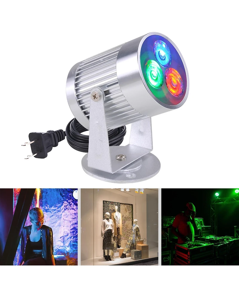 3W Led Aluminum Spot Light Pinspot Stage Lighting Effect for Dj Mirror Ball Ktv Discos Party Red/Green/Blue