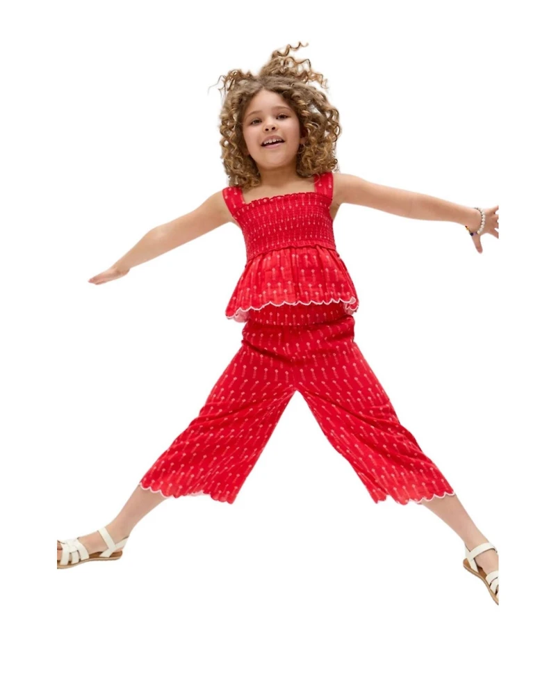 Raffya Kids Little Girls Sia Shirred Floral Print Co-Ord Set