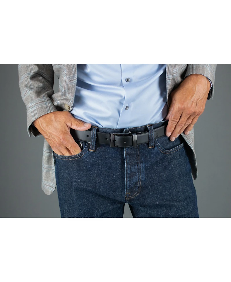 Trafalgar Men's Maverick 32mm Reversible Leather Dress Belt
