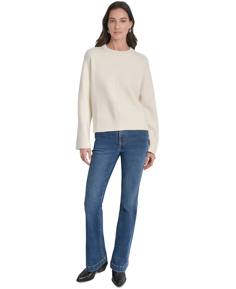 Dkny Jeans Women's Bell Sleeve Crewneck Sweater