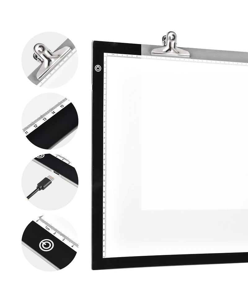 Yescom 23"x16" A2 Led Light Box Copy Pad Tracing Drawing Board Dimming Artist 2 Pack
