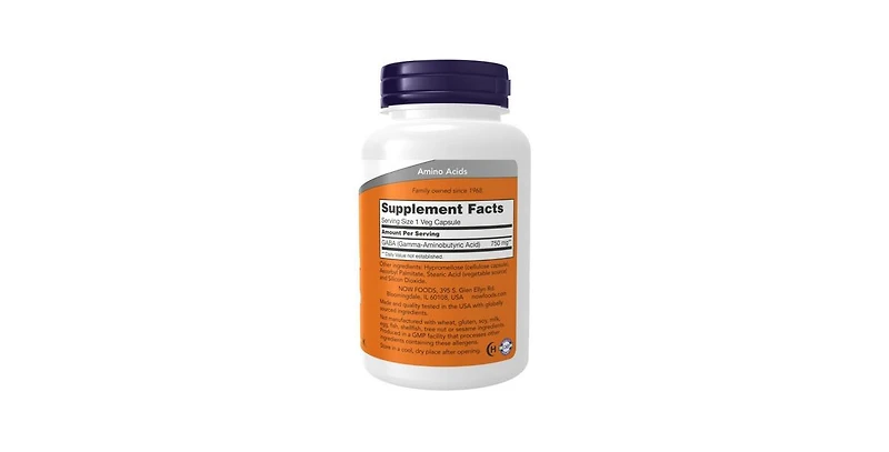 Now Foods Gaba ,750 mg ,200 Veg Caps