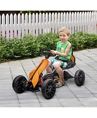 Aosom 12V Electric Go Kart for Kids w/ Adjustable Speed,