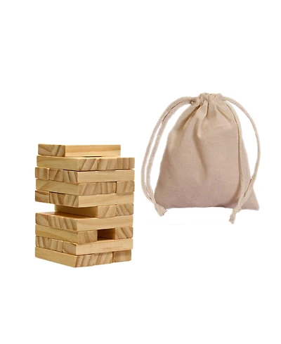 We Games Wooden Blocks Stacking Tower Game, Short Stack