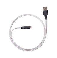 Ventev Flat Usb A to Apple Lightning High Speed Tangle-Free 3 Foot Cable-White