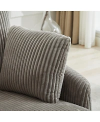 Streamdale Corduroy Swivel Accent Chair with Pillows