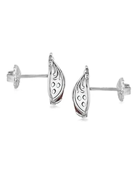 American West Jewelry Sterling Silver Red Onyx Ladybug Stud Earrings