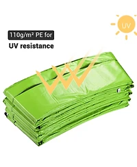 Yescom Trampoline Mat & Pad Replacement Kit with 96 V-Hooks Fits 15 ft Trampoline Frame Green