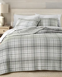Charter Club Brushed Cotton Plaid 3-Pc. Quilt Set, Full/Queen, Macy's Exclusive