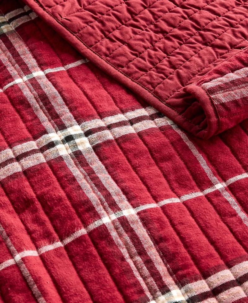 Charter Club Brushed Cotton Plaid 3-Pc. Quilt Set, Full/Queen, Macy's Exclusive