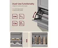 Songmics Home Shoe Cabinet with 3 Flip Drawers, Dove Gray