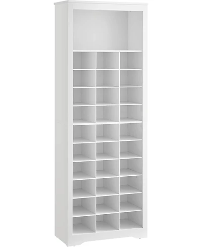 Songmics Home 10-Tier Shoe Rack Organizer, Holds Up to 30 Pairs of Shoes, Easy to Assemble, White