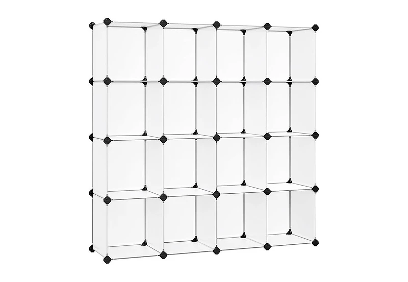 Songmics Home Modular Storage Set – Rustic Brown 16-Cube Shelf & 6-Cube Organizer, Customizable for Books, Clothes, and More