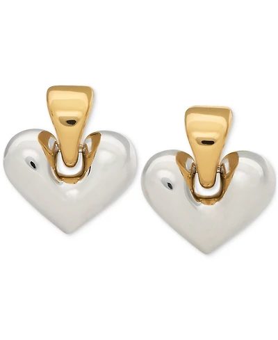 kate spade new york Two-Tone Sculpted Spade Drop Earrings
