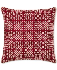 Charter Club Embroidered Tiles Decorative Pillow, 20" x 20", Exclusively at Macy's