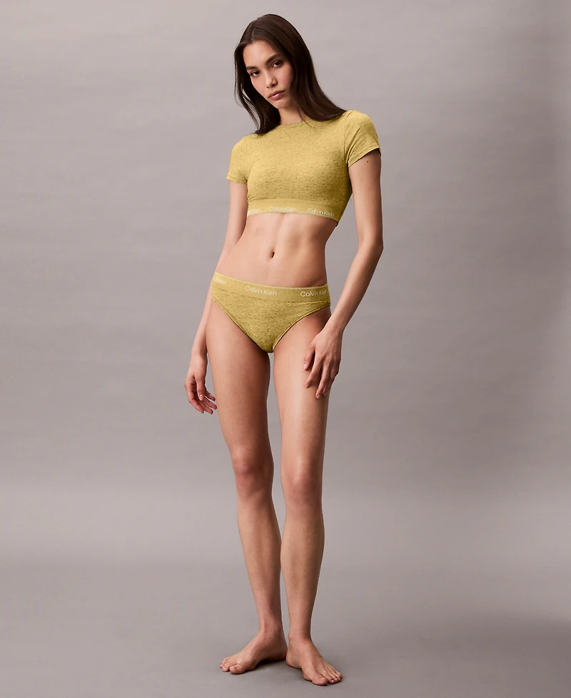 Calvin Klein Women's Icon T-Shirt Logo-Hem Bralette