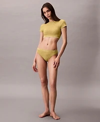 Calvin Klein Women's Icon T-Shirt Logo-Hem Bralette