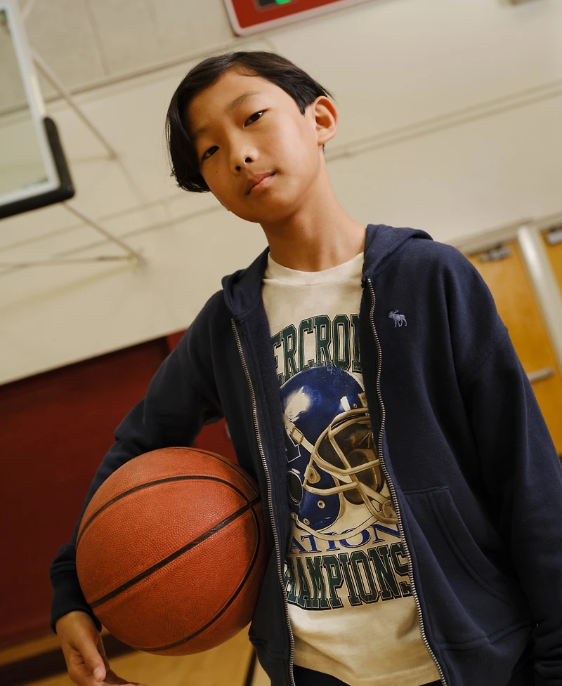 abercrombie kids Boys Essential Full Zip Hoodie