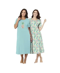 Dreams & Co. Women's 2-Pack Long Sleepshirts