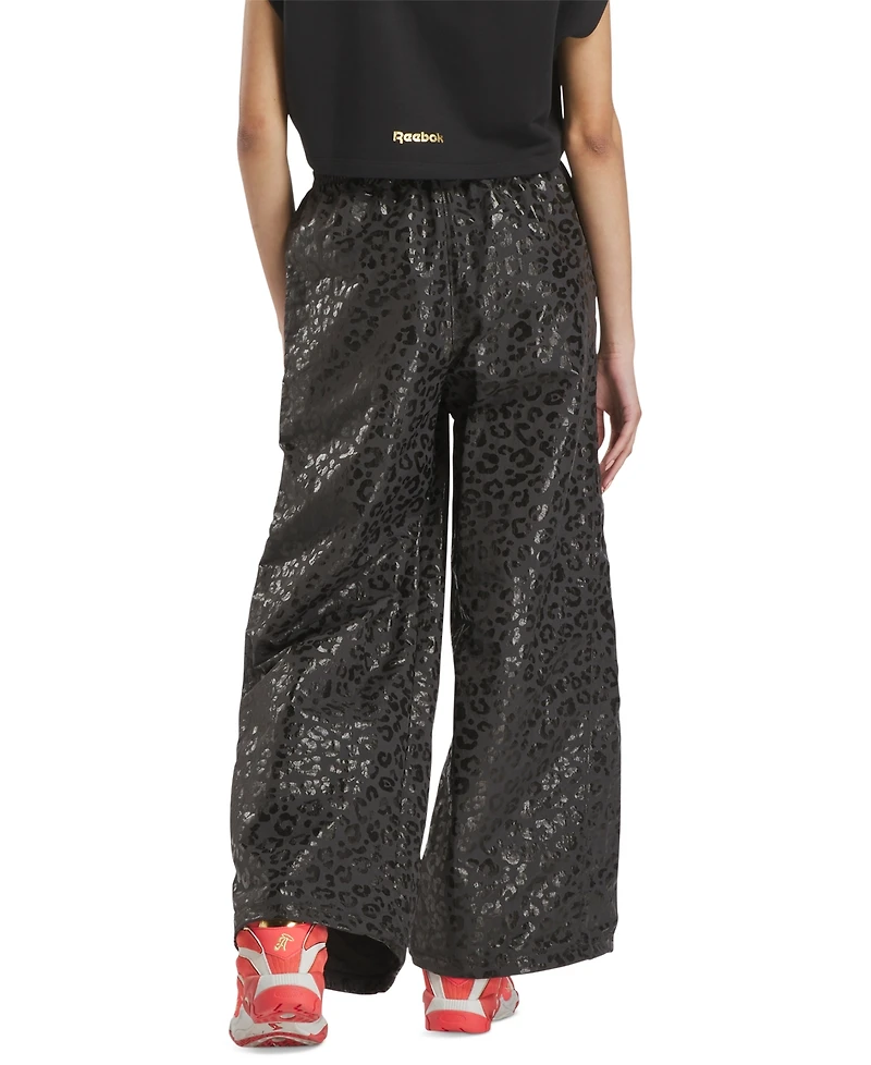 Reebok x Angel Reese Women's Metallic Animal-Print Pants