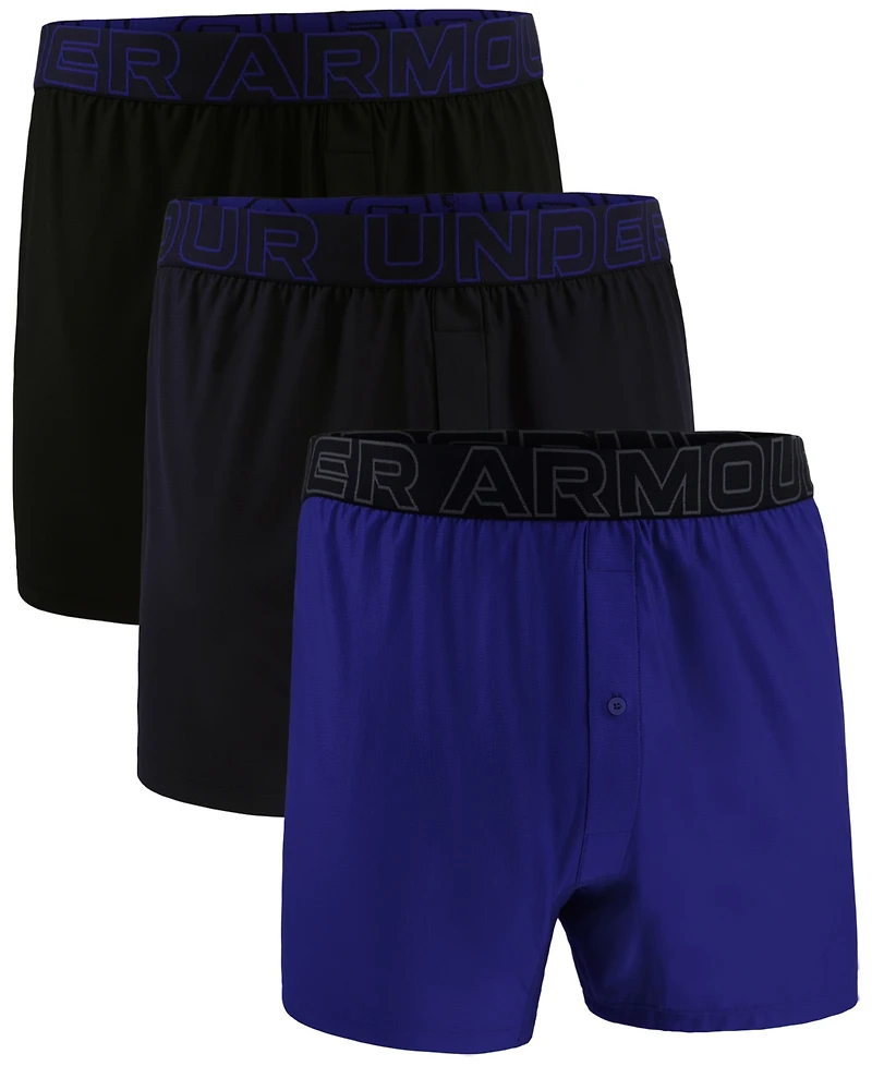 Under Armour Men's 3-Pk. Solid Performance Tech Mesh 6" Boxers