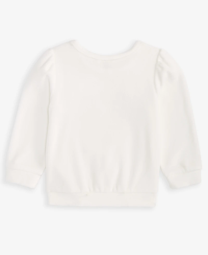First Impressions Baby Girls Long-Sleeve Floral-Heart Velour Top, Macy's Exclusive