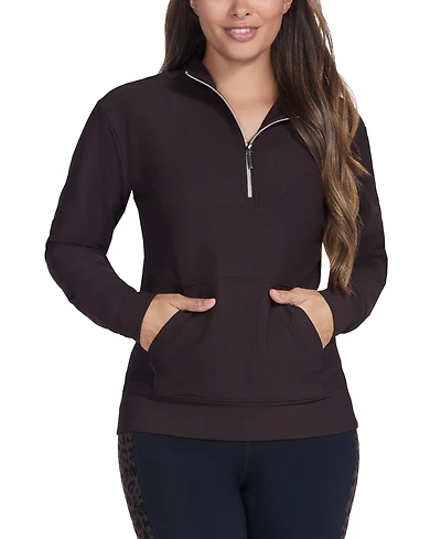 Skechers Women's Go Luxe Ribbed Knit Quarter Zip Jacket