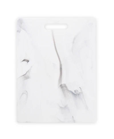 Dexas Poly Marble Cutting Board with Feet, 14" x 11"