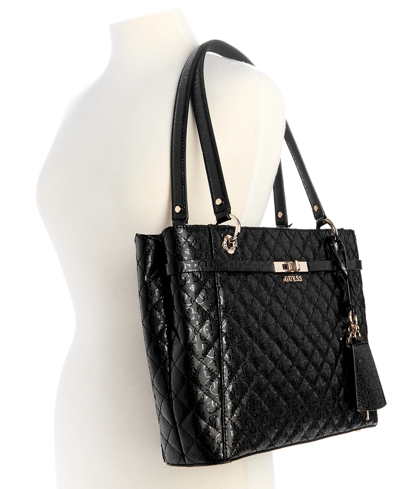 Guess Idra Noel Large Quilted Tote Bag