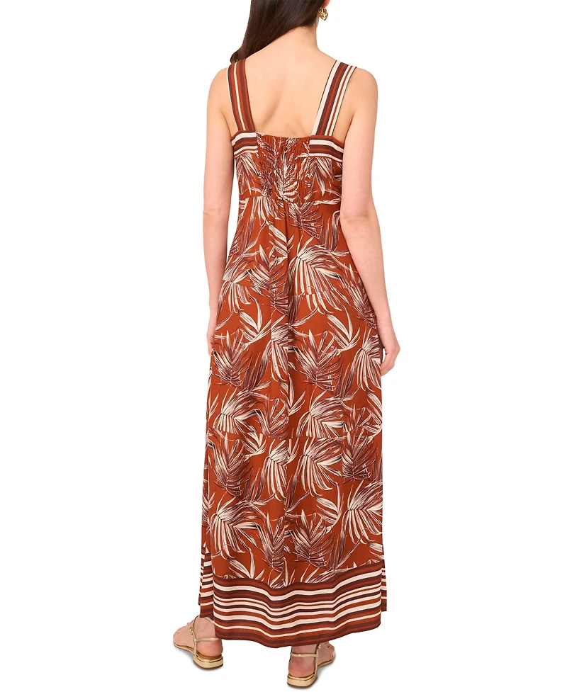 Vince Camuto Women's Printed Square-Neck Sleeveless Maxi Dress