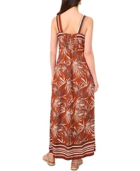 Vince Camuto Women's Printed Square-Neck Sleeveless Maxi Dress