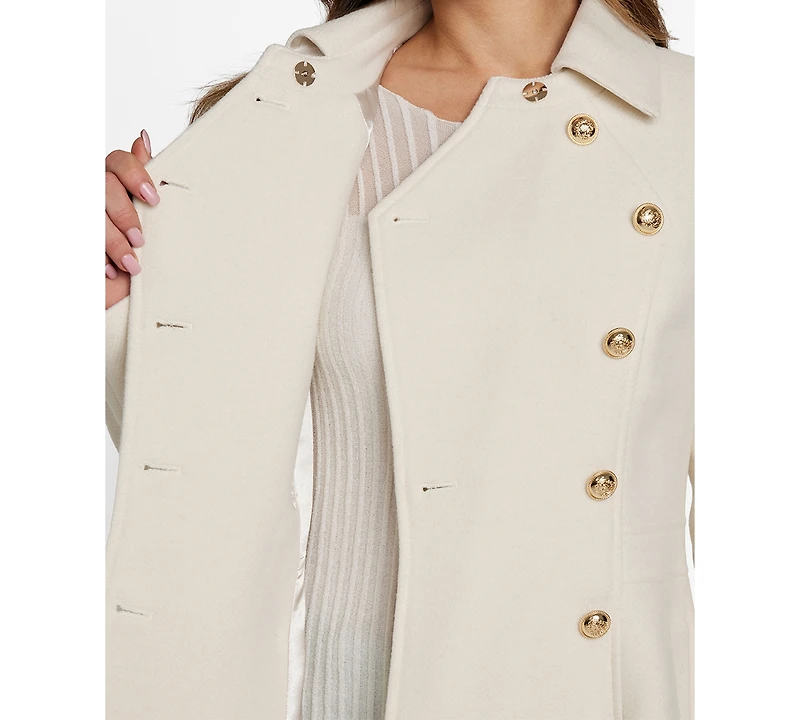Guess Women's Double-Breasted Skirted Coat