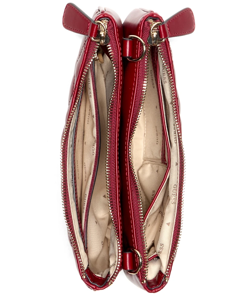 Guess Tinsley Quilted Three Compartment Crossbody