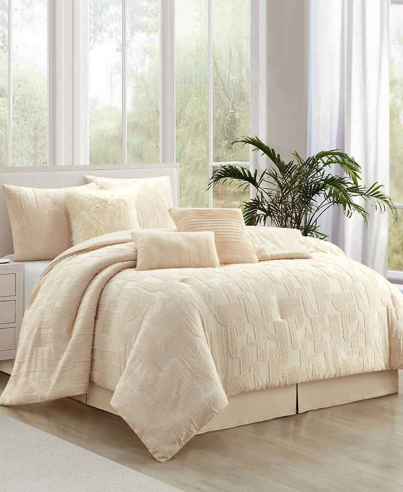 Stratford Park Kyne Geometric 7-Pc. Comforter Set
