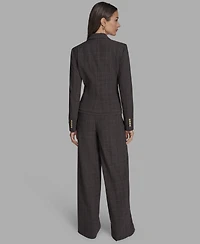 Bcbg Women's Plaid Double-Hem Blazer