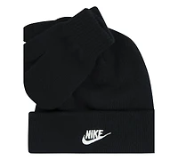 Nike Boys and Girls 2T-5T Nan Futura Beanie Hat & Mittens Set