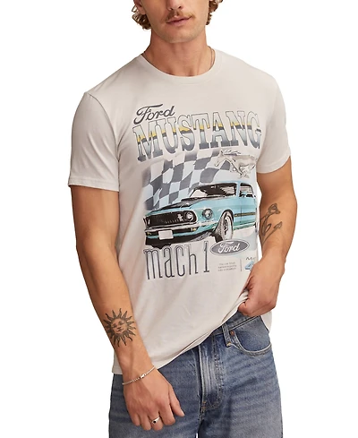 Lucky Brand Men's Ford Mustang Short Sleeve Crewneck Graphic T-Shirt