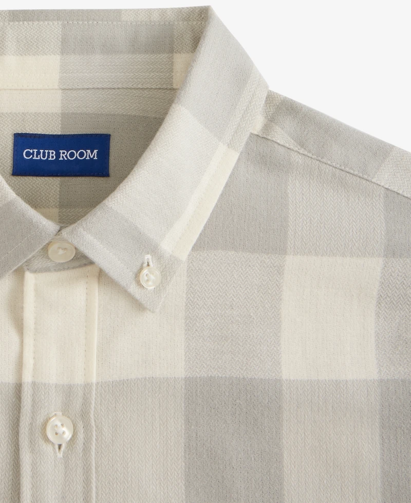 Club Room Men's Fabula Long-Sleeve Cotton Plaid Flannel Shirt, Macy's Exclusive