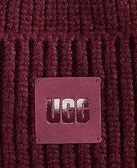 Ugg Women's Chunky Rib-Knit Logo-Patch Beanie