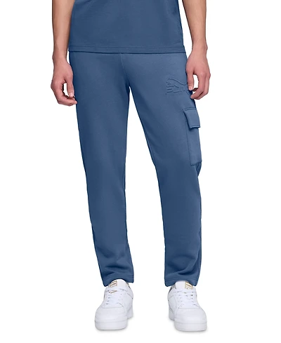Puma Men's Ess Regular-Fit Logo Embossed Fleece Cargo Pants