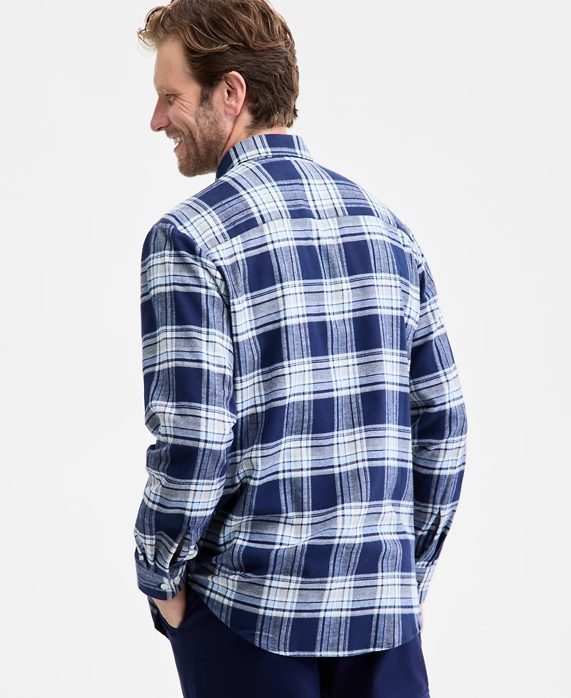 Club Room Men's Vine Plaid Button-Down Flannel Shirt, Macy's Exclusive