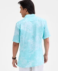Club Room Men's Casa Regular-Fit Floral Button-Down Linen Shirt, Macy's Exclusive