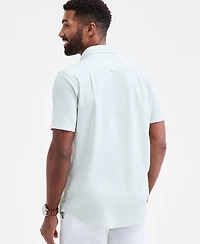 Club Room Men's Short Sleeve Button-Down Oxford Shirt, Created for Macy's