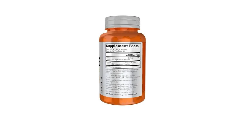 Now Foods Pyruvate ,600 mg ,100 Caps