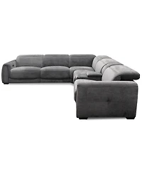 Brownell -Pc. L-Shape Sectional with Power Motion Chairs & 1 Console